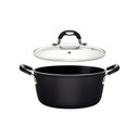 Ver imagem 6 de Caçarola Mônaco Induction Alumínio Revestimento Antiaderente Starflon Preto 24 Cm 4,5 L