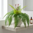 Ver imagem 6 de Kit 2 Samambaias Artificial 40cm Planta Permanente em Silicone para Decoração