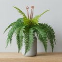 Ver imagem 5 de Kit 2 Samambaias Artificial 40cm Planta Permanente em Silicone para Decoração