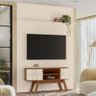 Conjunto New Estoril Painel com Prateleira Aparador Rack Naturale/off-white - 1