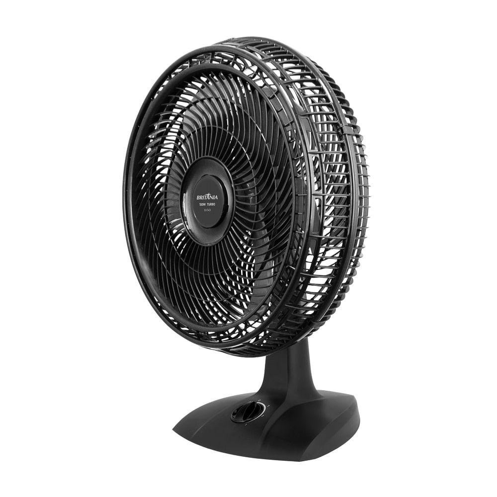 Ventilador de Mesa Britânia Bvt401 3 Velocidades 150w Preto 127v - 2