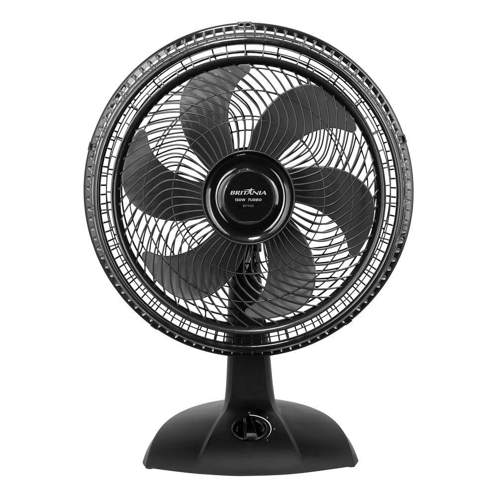 Ventilador de Mesa Britânia Bvt401 3 Velocidades 150w Preto 127v