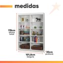 Ver imagem 3 de Estante Livreiro Multiuso 8 Prateleiras 1,71m Office Branco J&a