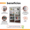 Ver imagem 4 de Estante Livreiro Multiuso 8 Prateleiras 1,71m Office Branco J&a