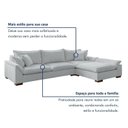 Ver imagem 6 de Sofá de Canto 6 Lugares com Chaise Modulado 320cm com Base em Madeira Maciça Dominique Yescasa