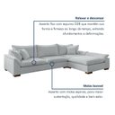 Ver imagem 5 de Sofá de Canto 6 Lugares com Chaise Modulado 320cm com Base em Madeira Maciça Dominique Yescasa