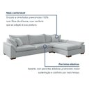 Ver mais imagens de Sofá de Canto 6 Lugares com Chaise Modulado 320cm com Base em Madeira Maciça Dominique Yescasa