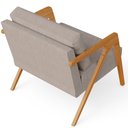 Ver mais imagens de Kit 2 Poltronas Decorativas para Sala Estar Pietra Estrutura de Madeira L02 Linho Bege - Lyam