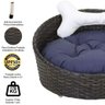 Cama Pet Chaise Redonda Fibra Sintética Alumínio Cão e Gato Trama Original Pedra Ferro - 4
