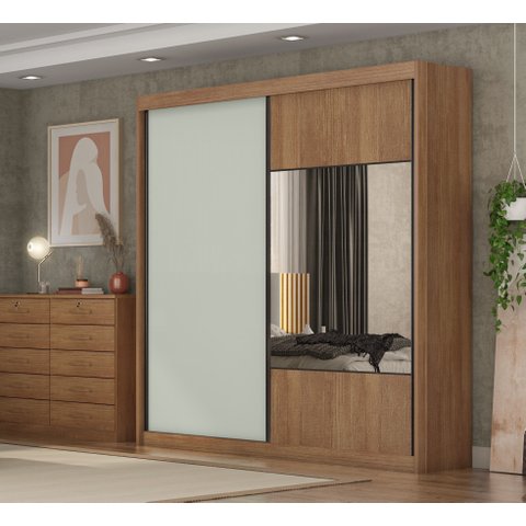 Guarda Roupa Versatto 6 Gavetas com Espelho - Cumaru Fendi