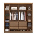 Ver imagem 2 de Guarda Roupa Versatto 6 Gavetas com Espelho - Cumaru Fendi