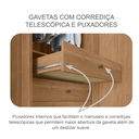 Ver imagem 5 de Guarda Roupa Versatto 6 Gavetas com Espelho - Cumaru Fendi
