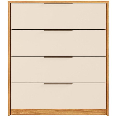 Cômoda para Quarto 4 Gavetas Alina Cinamomo/off White