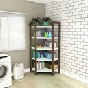 Ver imagem 3 de Estante de Canto Closet Multiuso Az1020 Branco Nogal Branco