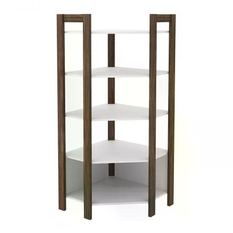 Estante de Canto Closet Multiuso Az1020 Branco Nogal Branco