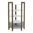 Ver imagem 1 de Estante de Canto Closet Multiuso Az1020 Branco Nogal Branco