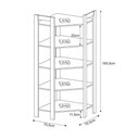 Ver imagem 4 de Estante de Canto Closet Multiuso Az1020 Branco Nogal Branco