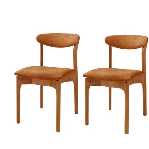 Kit 2 Cadeiras para Sala de Jantar Monaco Madeira Maciça