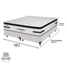 Cama Box Branco e Colchão King Liz Premium Molas Ensacadas Unique - 3
