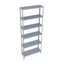 Ver imagem 1 de Prateleira Armário Estante Aço 6 Bandejas 60 Cm Slim:cinza