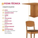 Ver imagem 6 de Mesa de Jantar Loren 90cm Tampo Mdf Canto Reto e 4 Cadeiras Copper Moderna Mobília