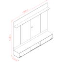 Ver imagem 3 de Painel para TV de até 65 Polegadas 2 Portas Áustria Cumaru/Opala