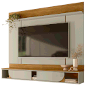 Ver imagem 4 de Painel para TV de até 65 Polegadas 2 Portas Áustria Cumaru/Opala