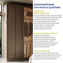 Ver mais imagens de Guarda Roupas Solteiro 182cm Seringal c/LED CabeCasa MadeiraOriginals Marrom/Nogal