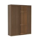 Ver imagem 2 de Guarda Roupas Solteiro 182cm Seringal c/LED CabeCasa MadeiraOriginals Marrom/Nogal