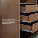 Ver imagem 6 de Guarda Roupas Solteiro 182cm Seringal c/LED CabeCasa MadeiraOriginals Marrom/Nogal