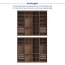Ver imagem 7 de Guarda Roupas Solteiro 182cm Seringal c/LED CabeCasa MadeiraOriginals Marrom/Nogal