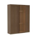 Ver imagem 2 de Guarda Roupas Solteiro 182cm Seringal c/LED CabeCasa MadeiraOriginals Marrom/Nogal