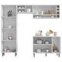 Ver imagem 4 de Cozinha Completa Modulada Vanessa 5 Peças Branco AJL Móveis