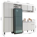 Ver imagem 2 de Cozinha Completa Modulada Vanessa 5 Peças Branco AJL Móveis