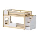 Ver imagem 3 de Beliche Montessoriana com Janela, LED e Escada Lateral New Garden Casatema MadeiraOriginals Marrom/Branco