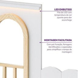Beliche Montessoriana com Janela, Led e escada lateral New Garden Casatema - 9