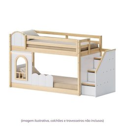 Beliche Montessoriana com Janela, Led e escada lateral New Garden Casatema - 11