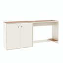 Ver imagem 3 de Conjunto de Escritório 2 Peças Noruega Office Mesa e Aparador Buffet - Via Nossa - Off White e