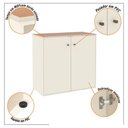 Ver imagem 4 de Conjunto de Escritório 2 Peças Noruega Office Mesa e Aparador Buffet - Via Nossa - Off White e