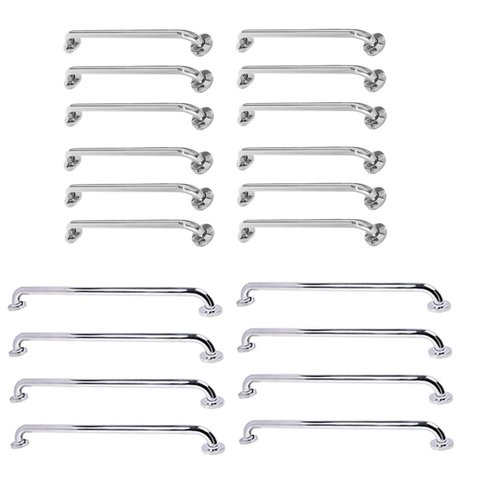 Barra de Apoio Inox 40cm 80cm Idoso Kit 20 Unidades Deficiente Cadeirante Banheiro Segurança Resiste