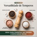 Ver imagem 3 de Moedor Manual de Sal e Pimenta Madeira Maciça Gourmet 25,5cm