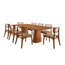 Ver imagem 3 de Conjunto de Jantar Noronha 8 Lugares Tampo MDF Imbuia 220cm Mobillare