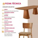 Ver imagem 5 de Conjunto de Jantar Noronha 8 Lugares Tampo MDF Imbuia 220cm Mobillare