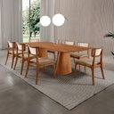 Ver imagem 1 de Conjunto de Jantar Noronha 8 Lugares Tampo MDF Imbuia 220cm Mobillare
