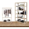 Conjunto De Móveis Arara + Sapateira Para Varanda Para Orquídeas Nova Decor Estatante Pinus Multiuso - 2