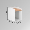 Ver imagem 4 de Conjunto 2 Mesas de Cabeceira Suspensa 20cm em Aço Nicho de Parede para Quarto Minimalista - Branca