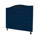 Ver imagem 2 de Cabeceira Casal 140cm Para Cama Box Greta Suede Azul Marrinho - DS Estofados