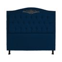 Ver imagem 1 de Cabeceira Casal 140cm Para Cama Box Greta Suede Azul Marrinho - DS Estofados