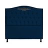 Cabeceira Casal 140cm Para Cama Box Greta Suede Azul Marrinho - DS Estofados - 1