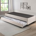 Ver imagem 3 de Bicama Box Solteiro Linho Bege 120x203x28 Cm com Colchão Auxiliar Ecoflex